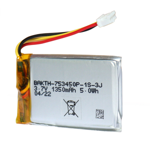 Batería de polímero de litio 3.7V 1350 mAh Tipo de bolsa